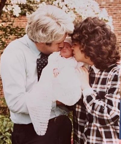 Glenn Thore with his wife Barbara 'Babs' Thore with young Whitney Thore 